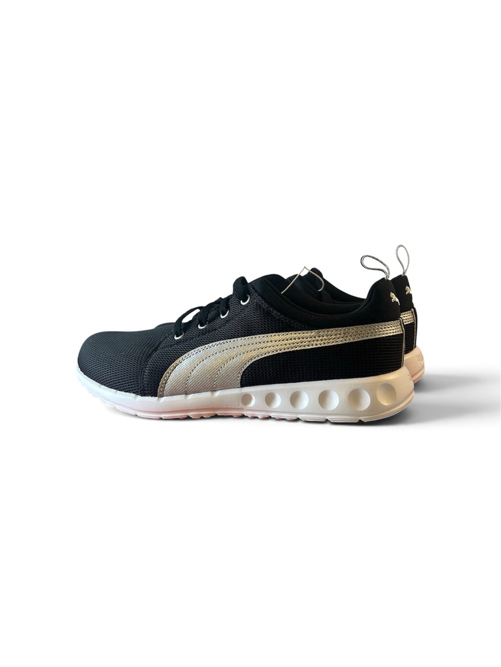 Puma Men’s Black Sneakers with Silver Formstrip